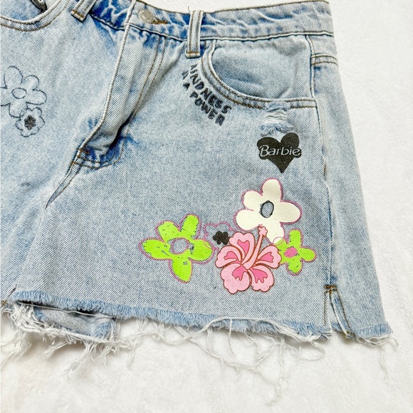 Barbie Forever 21 Collab Women's Light Blue Denim Shorts - Picture 2 of 7